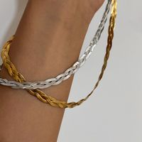 Einfacher Stil Einfarbig Titan Stahl Überzug Vergoldet Halskette main image 3