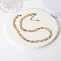 Einfacher Stil Einfarbig Titan Stahl Überzug Vergoldet Halskette sku image 2