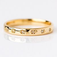 Simple Style Star Copper Inlay Zircon Rings main image 5