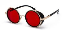 Hip-hop Punk Streetwear Solid Color Ac Round Frame Full Frame Men's Sunglasses sku image 11