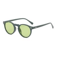 Retro Vintage Style Color Block Tac Oval Frame Full Frame Women's Sunglasses sku image 28