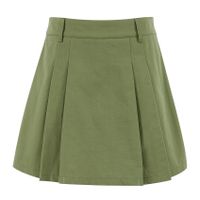Summer Casual Solid Color Cotton Above Knee Skirts main image 3