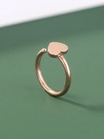Hip-hop Heart Shape Solid Color Stainless Steel Nose Ring main image 7