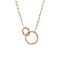 Casual Simple Style Round Stainless Steel Plating Gold Plated Pendant Necklace main image 2