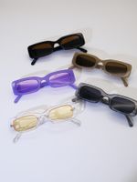 Cute Vintage Style Solid Color Pc Square Full Frame Glasses main image 8
