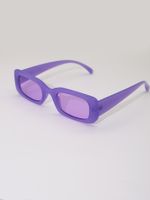 Cute Vintage Style Solid Color Pc Square Full Frame Glasses main image 2