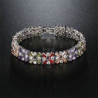 Copper K Gold Plated Rhodium Plated Glam Plating Inlay Snowflake Zircon Bracelets main image 1