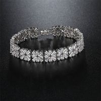 Copper K Gold Plated Rhodium Plated Glam Plating Inlay Snowflake Zircon Bracelets main image 5