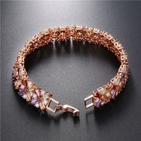 Copper K Gold Plated Rhodium Plated Glam Plating Inlay Snowflake Zircon Bracelets main image 4
