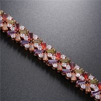 Copper K Gold Plated Rhodium Plated Glam Plating Inlay Snowflake Zircon Bracelets main image 2