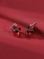 1 Pair Gothic Punk Cool Style Rose Synthetic Resin Alloy Drop Earrings main image 2
