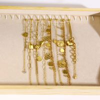 Elegant Lady Simple Style Heart Shape 304 Stainless Steel 18K Gold Plated Bracelets In Bulk main image 6