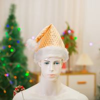 Christmas Fashion Solid Color Cloth Party Christmas Hat sku image 12