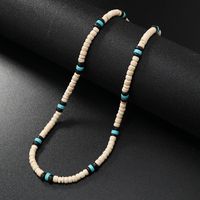 Vacation Geometric Turquoise Coconut Shell Beaded Men's Necklace sku image 2