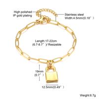 Elegant Lady Simple Style Heart Shape 304 Stainless Steel 18K Gold Plated Bracelets In Bulk sku image 5