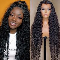 Women's African Style Party Carnival Street Real Hair Centre Parting Long Curly Hair Wigs main image 1