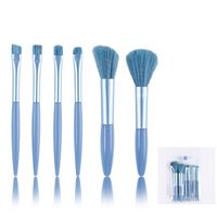 Classic Style Artificial Fiber Plastic Handgrip Makeup Brushes 6 Pieces main image 3