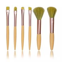 Classic Style Artificial Fiber Plastic Handgrip Makeup Brushes 6 Pieces sku image 2