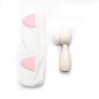 Sweet Solid Color Plastic Nylon Silica Gel Cleansing Brushes 1 Set main image 2