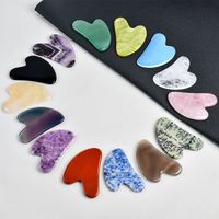 Cute Heart Shape Pink Crystal Scraping Board Massager main image 5