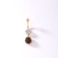 1 Piece Belly Rings Casual Modern Style Cross Devil'S Eye Leaves Copper Plating Inlay Zircon K Gold Plated sku image 2