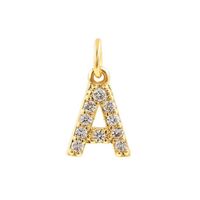 1 Piece Copper Zircon 14K Gold Plated Inlay Polished Pendant Chain sku image 55