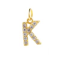 1 Piece Copper Zircon 14K Gold Plated Inlay Polished Pendant Chain sku image 64
