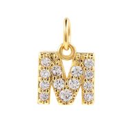 1 Piece Copper Zircon 14K Gold Plated Inlay Polished Pendant Chain sku image 66
