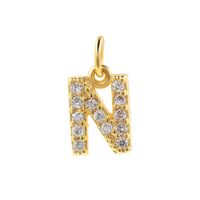 1 Piece Copper Zircon 14K Gold Plated Inlay Polished Pendant Chain sku image 13