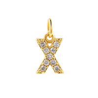 1 Piece Copper Zircon 14K Gold Plated Inlay Polished Pendant Chain sku image 76