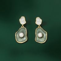 1 Pair Korean Style Flower Alloy Drop Earrings main image 1