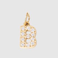 1 Piece Stainless Steel Zircon 14K Gold Plated Inlay Polished Pendant sku image 33