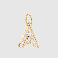 1 Piece Stainless Steel Zircon 14K Gold Plated Inlay Polished Pendant sku image 27