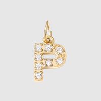 1 Piece Stainless Steel Zircon 14K Gold Plated Inlay Polished Pendant sku image 16