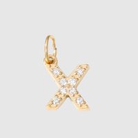 1 Piece Stainless Steel Zircon 14K Gold Plated Inlay Polished Pendant sku image 17