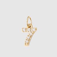 1 Piece Stainless Steel Zircon 14K Gold Plated Inlay Polished Pendant sku image 7
