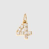 1 Piece Stainless Steel Zircon 14K Gold Plated Inlay Polished Pendant sku image 26