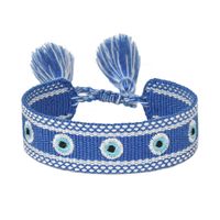 Simple Style Eye Polyester Embroidery Tassel Women's Drawstring Bracelets sku image 1