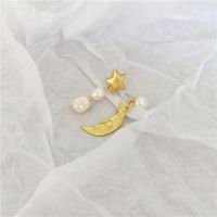 1 Pair Simple Style Star Patchwork Copper Drop Earrings main image 3