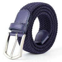 Simple Style Solid Color Imitation Leather Alloy Woven Belt Unisex Leather Belts sku image 8