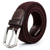 Simple Style Solid Color Imitation Leather Alloy Woven Belt Unisex Leather Belts sku image 5