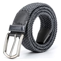 Simple Style Solid Color Imitation Leather Alloy Woven Belt Unisex Leather Belts sku image 4
