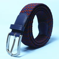 Simple Style Solid Color Imitation Leather Alloy Woven Belt Unisex Leather Belts sku image 12
