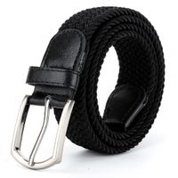 Simple Style Solid Color Imitation Leather Alloy Woven Belt Unisex Leather Belts sku image 2