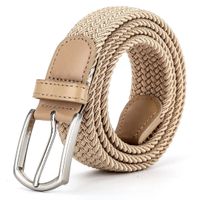 Simple Style Solid Color Imitation Leather Alloy Woven Belt Unisex Leather Belts sku image 6