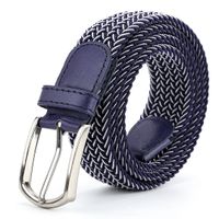 Simple Style Solid Color Imitation Leather Alloy Woven Belt Unisex Leather Belts sku image 10