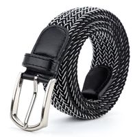 Simple Style Solid Color Imitation Leather Alloy Woven Belt Unisex Leather Belts sku image 9