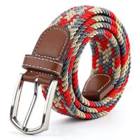 Simple Style Solid Color Imitation Leather Alloy Woven Belt Unisex Leather Belts sku image 11