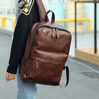 حقيبة ظهر عصرية كاجوال بسيطة للرجال ، حقيبة سفر sku image 9