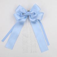 Sweet Bow Knot Polyester Lace Lace Inlay Artificial Pearls Hair Clip main image 4